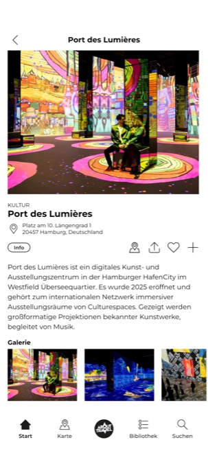 Kultur-Highlight Port des Lumières in der Hamburg App